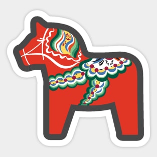 Swedish Dala Horse Sticker